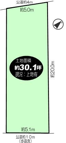 Compartment figure. Land price 23 million yen, Land area 99.76 sq m