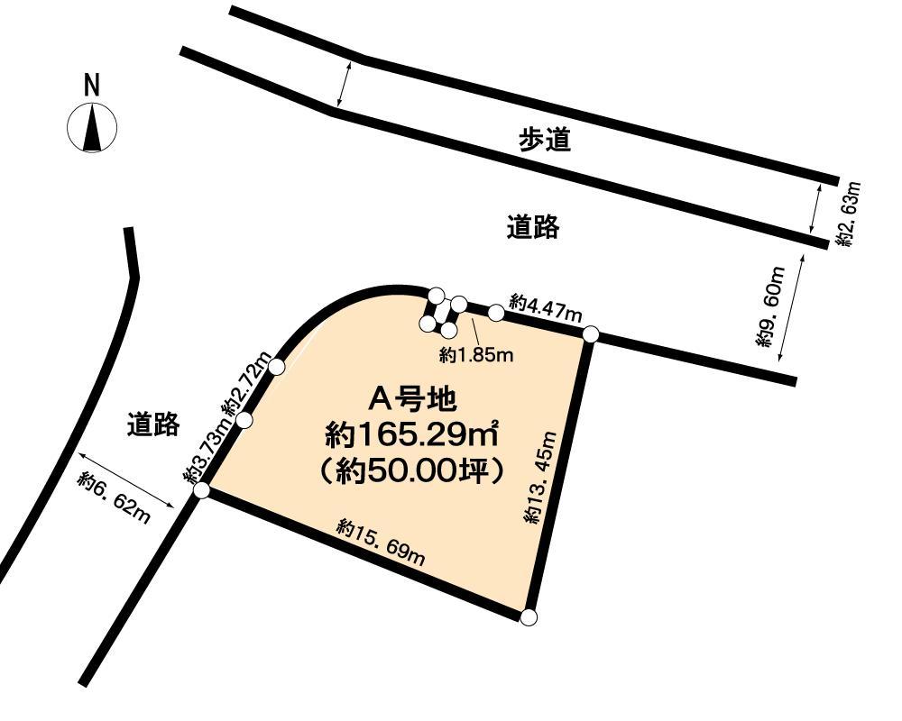 Compartment figure. Land price 36,800,000 yen, Land area 165.29 sq m