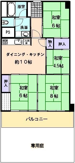 Floor plan. 4DK, Price 7.3 million yen, Footprint 75.6 sq m , Balcony area 7.98 sq m room is a room in which all feel very sum in a Japanese-style room