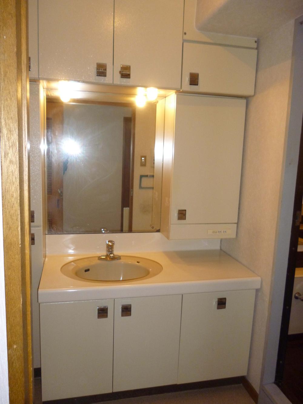 Wash basin, toilet. Lower floor bathroom vanity