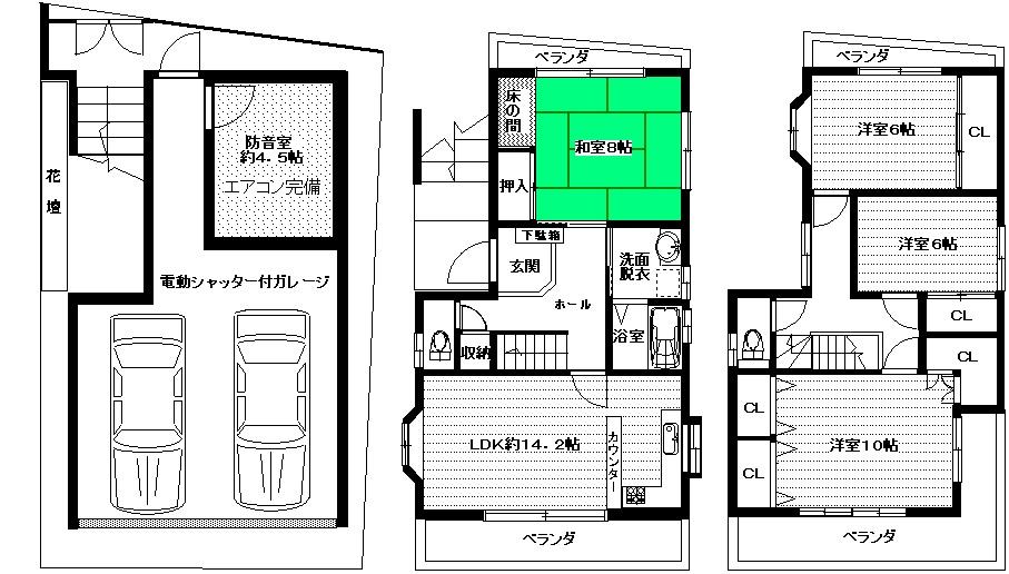 Floor plan. 34,900,000 yen, 4LDK + S (storeroom), Land area 100 sq m , Building area 176.37 sq m for with storage in all room, Comfortable to spend it in the spacious living space