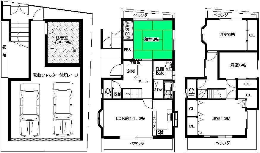 Floor plan. 8-mat Japanese-style room is a relaxing spacious space