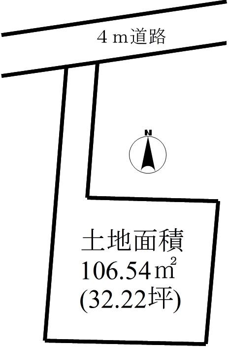 Compartment figure. Land price 16.8 million yen, Land area 106.54 sq m
