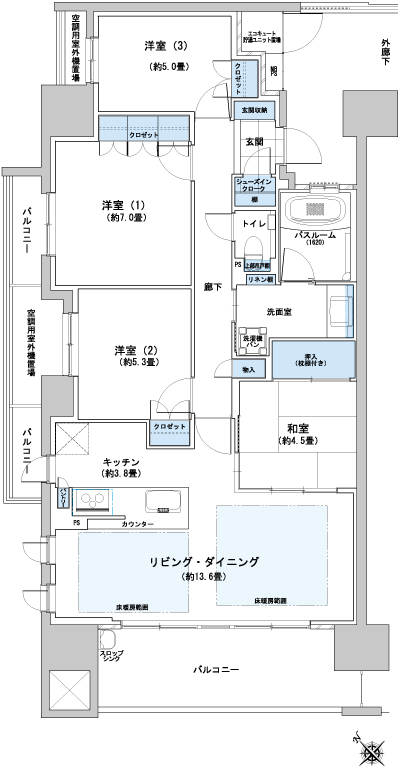 Floor: 4LDK + SIC, the occupied area: 90.82 sq m, Price: 34.9 million yen