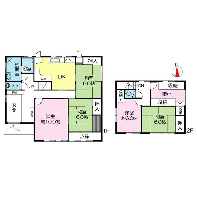 Floor plan. 72 million yen, 5DK + S (storeroom), Land area 302.81 sq m , Building area 140.01 sq m