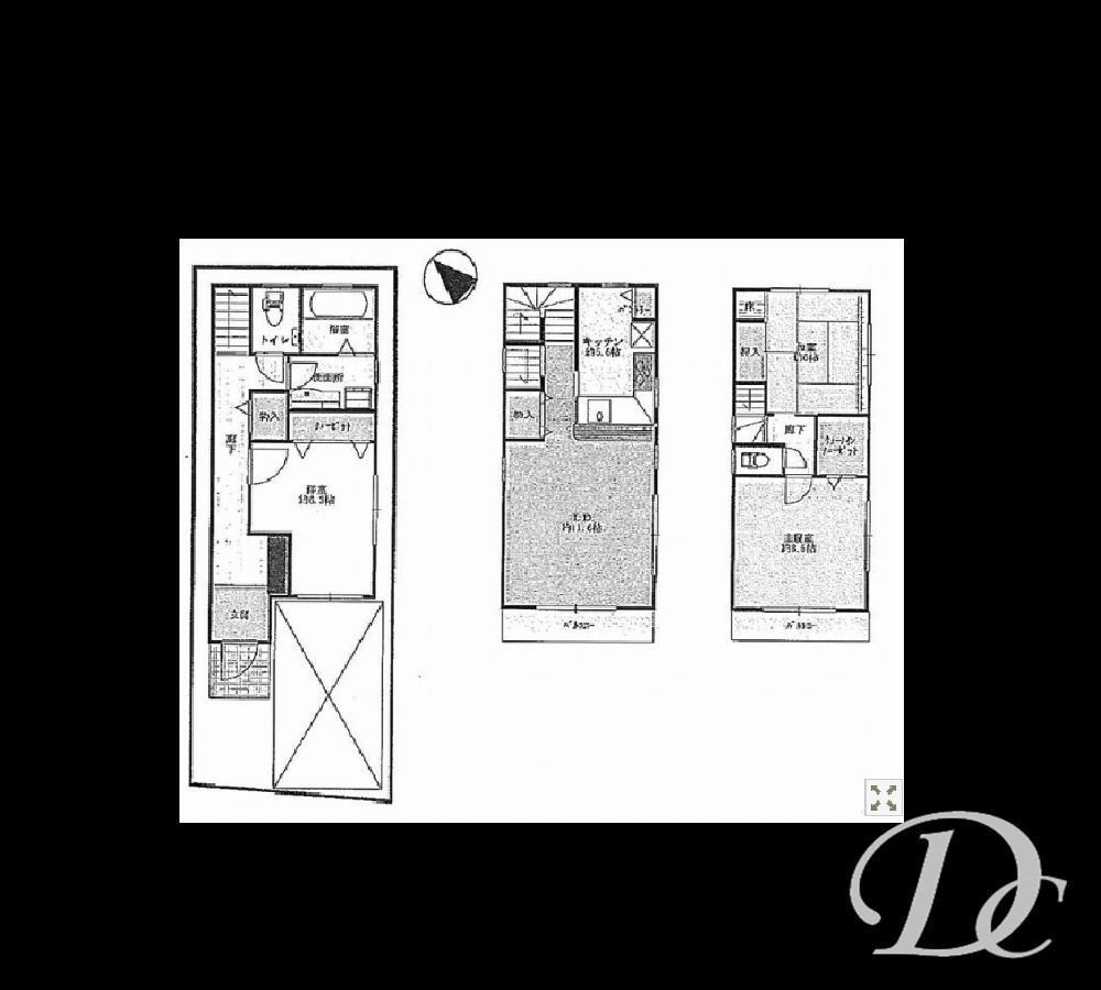 Building plan example (floor plan). Building plan example building price 1770 Ten thousand yen, Building area 102.59 sq m