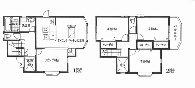 Floor plan. 32,800,000 yen, 3LDK, Land area 106.39 sq m , Building area 90.31 sq m Floor