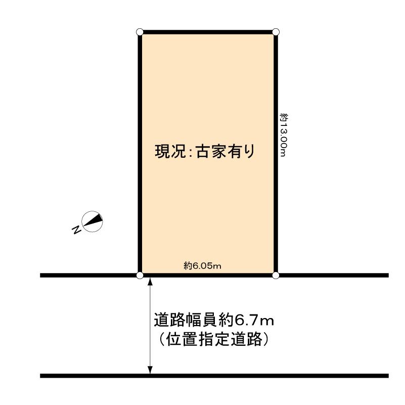 Compartment figure. Land price 13.3 million yen, Land area 80.01 sq m