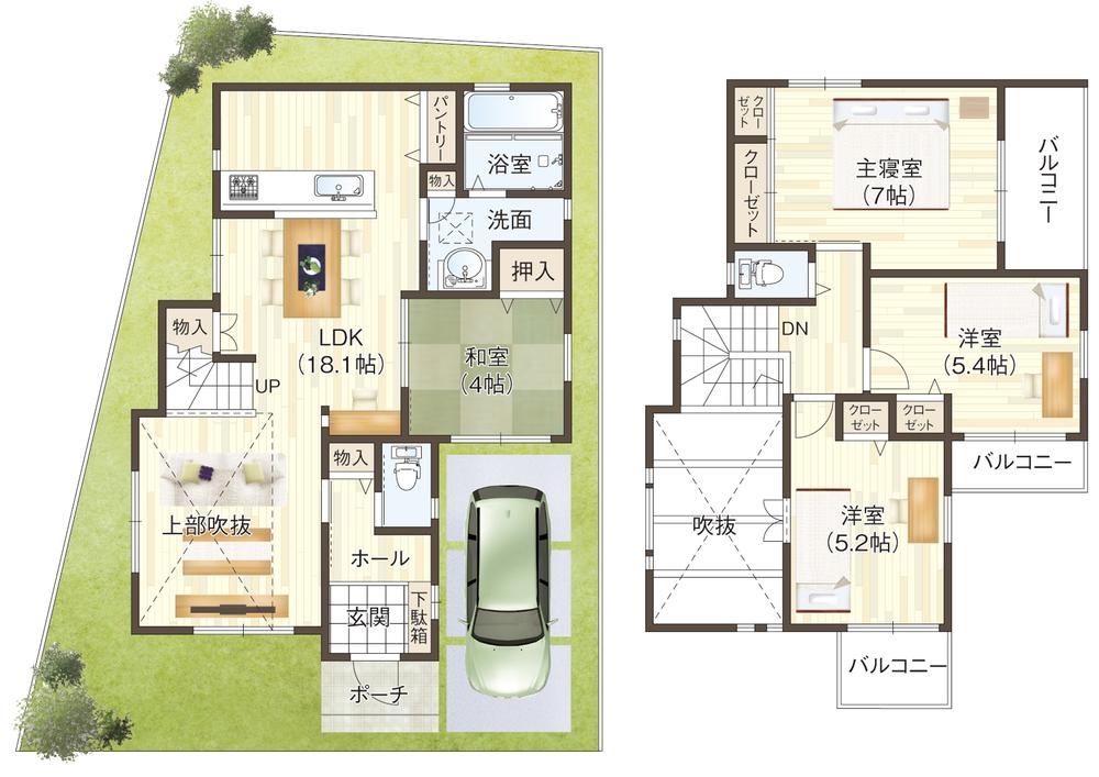 Floor plan. (No. 1 point), Price 37,910,000 yen, 4LDK, Land area 100 sq m , Building area 94.32 sq m