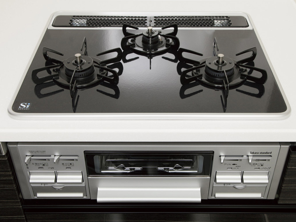 Kitchen.  [Hyper-glass top stove] It has a high durability, Also adopted a simple hyper-glass top stove care with less flaws. Equipped with a temperature sensor to the whole mouth, It prevents forgetting to turn off the like of the fire (same specifications)