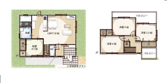 Floor plan. 32,500,000 yen, 4LDK, Land area 124.24 sq m , Building area 89 sq m