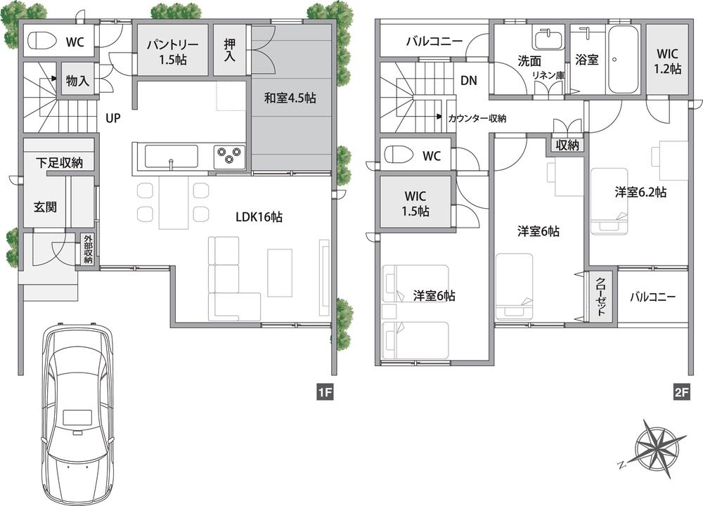 Floor plan. (No. 3 locations), Price 33,850,000 yen, 4LDK, Land area 100.35 sq m , Building area 100.61 sq m