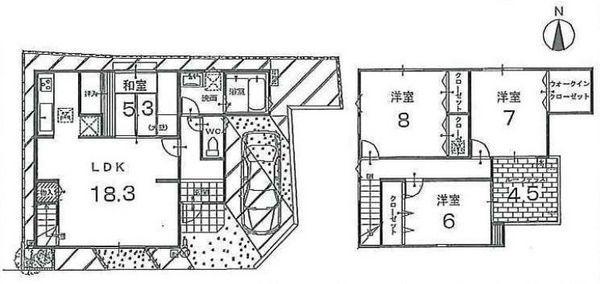 Floor plan. 36,800,000 yen, 4LDK, Land area 101.12 sq m , Building area 108.07 sq m