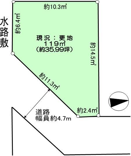 Compartment figure. Land price 23.8 million yen, Land area 119 sq m