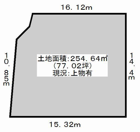 Compartment figure. Land price 49,800,000 yen, Land area 254.64 sq m
