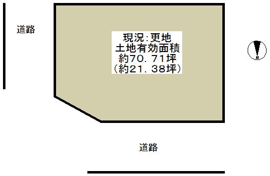 Compartment figure. Land price 11.2 million yen, Land area 70.71 sq m