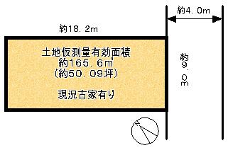 Compartment figure. Land price 26,800,000 yen, Land area 165.6 sq m