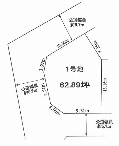 Compartment figure. Land price 36,100,000 yen, Land area 207.93 sq m