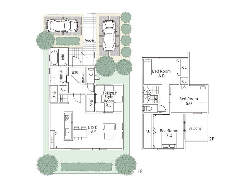 Other building plan example. Building plan example Building price 18.9 million yen, Building area 100.44 sq m