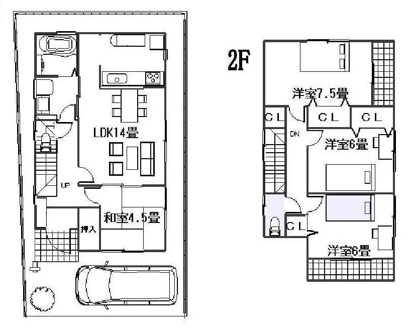 Floor plan. 26,800,000 yen, 4LDK, Land area 87.55 sq m , Building area 93.56 sq m 3LDK!