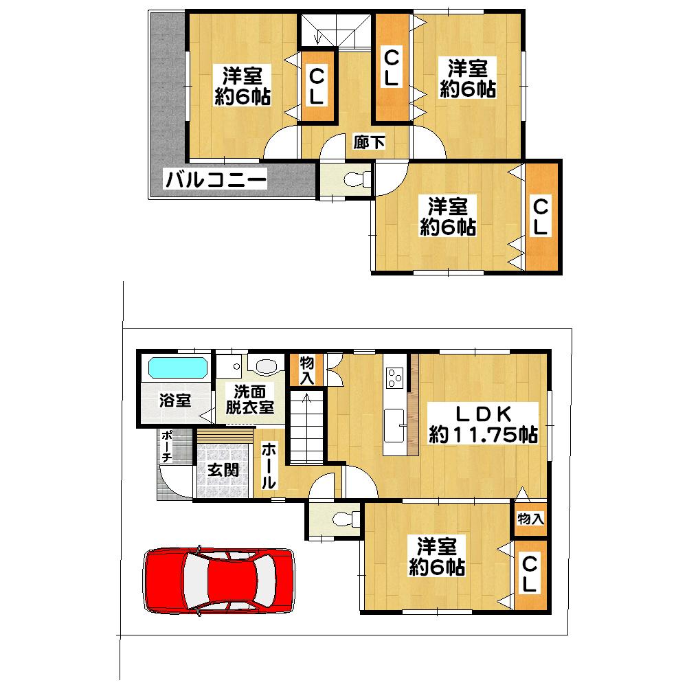 Building plan example (floor plan). Building plan example