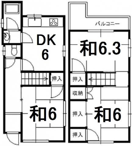 Floor plan. 8.6 million yen, 3DK, Land area 47.38 sq m , You can immediately move per building area 55.67 sq m vacant house!