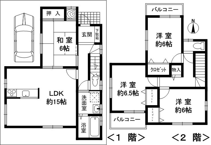 Floor plan. 31,800,000 yen, 4LDK, Land area 98.57 sq m , Building area 94.77 sq m