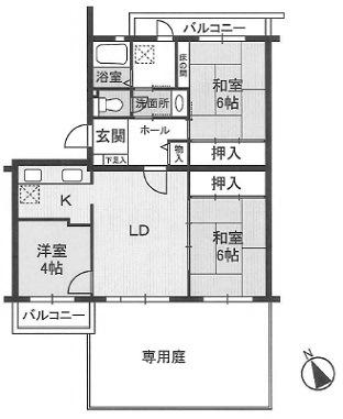 Floor plan. 3LDK, Price 17 million yen, Occupied area 73.23 sq m , There is a balcony area 7.38 sq m free on-site parking! About 19 square meters of private garden two-sided balcony to enjoy gardening, etc. ◎ Please do not hesitate to preview every vacant house