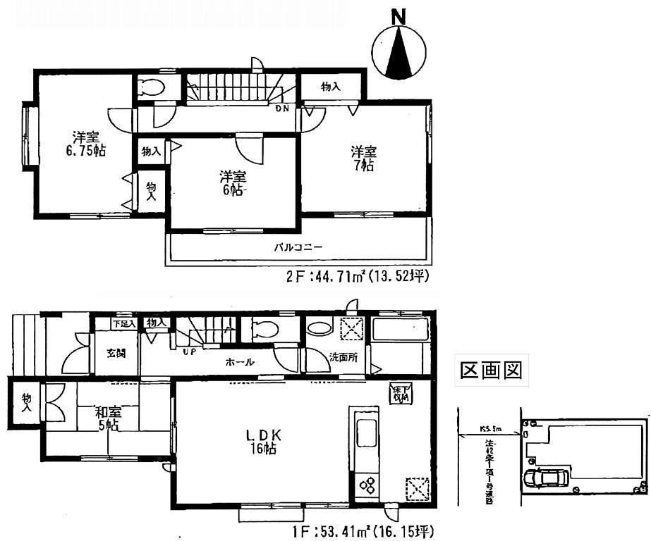 Floor plan. 34,800,000 yen, 4LDK, Land area 100.51 sq m , Building area 98.12 sq m