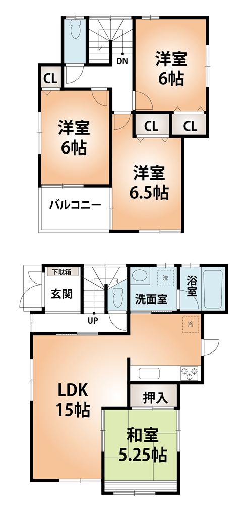 Floor plan. (No. 3 locations), Price 35,800,000 yen, 4LDK, Land area 93.92 sq m , Building area 91.12 sq m
