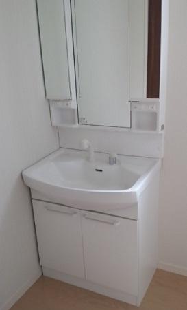 Wash basin, toilet. Cleaning is if easy with shampoo dresser!