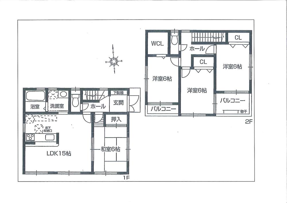 Floor plan. 34,800,000 yen, 4LDK, Land area 100 sq m , Building area 94.77 sq m