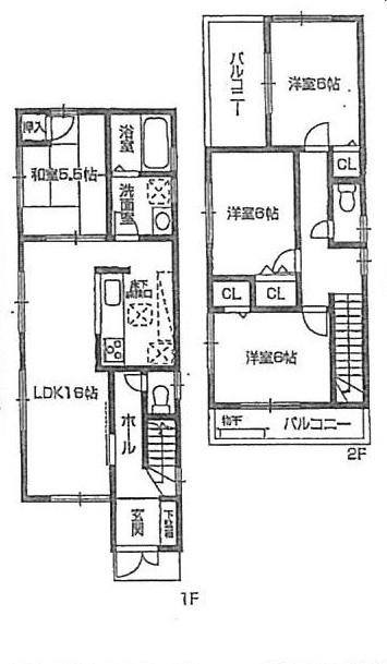 Floor plan. 35,300,000 yen, 4LDK, Land area 94.27 sq m , Building area 93.15 sq m