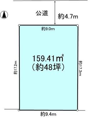 Compartment figure. Land price 23,700,000 yen, Land area 159.41 sq m