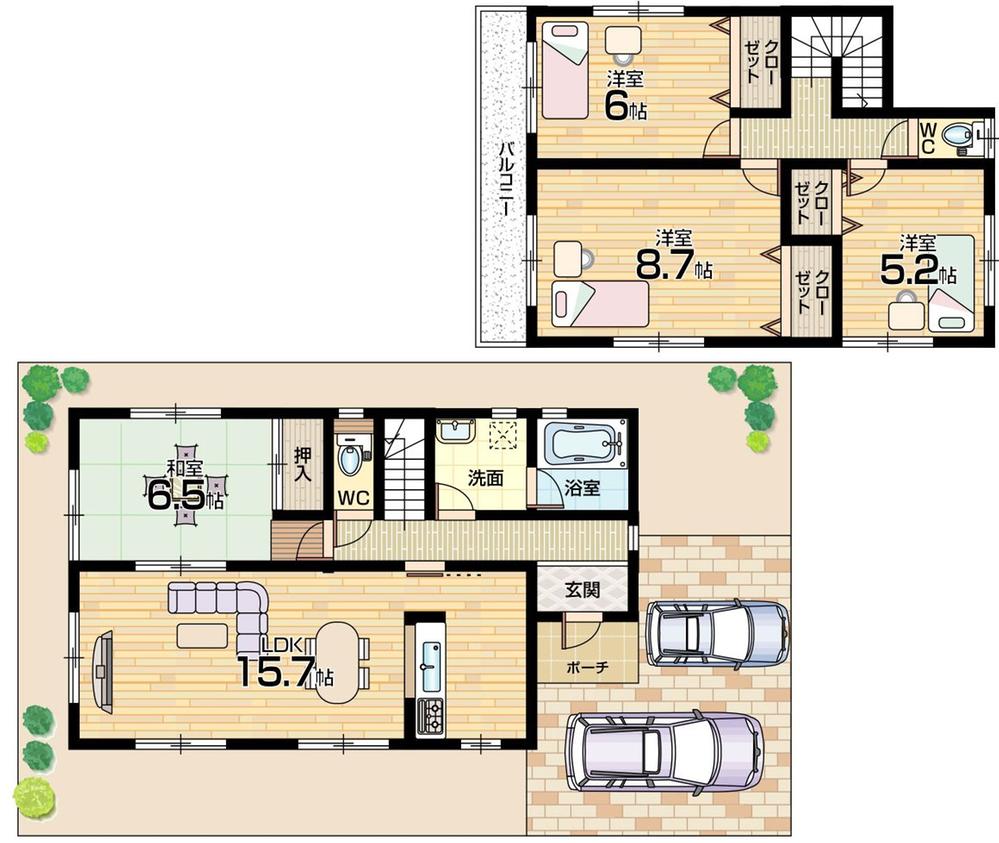 Floor plan. (No. 2 locations), Price 28,900,000 yen, 4LDK, Land area 135.3 sq m , Building area 97.19 sq m