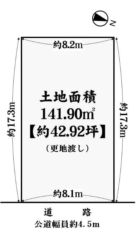 Compartment figure. Land price 26,900,000 yen, Land area 141.9 sq m
