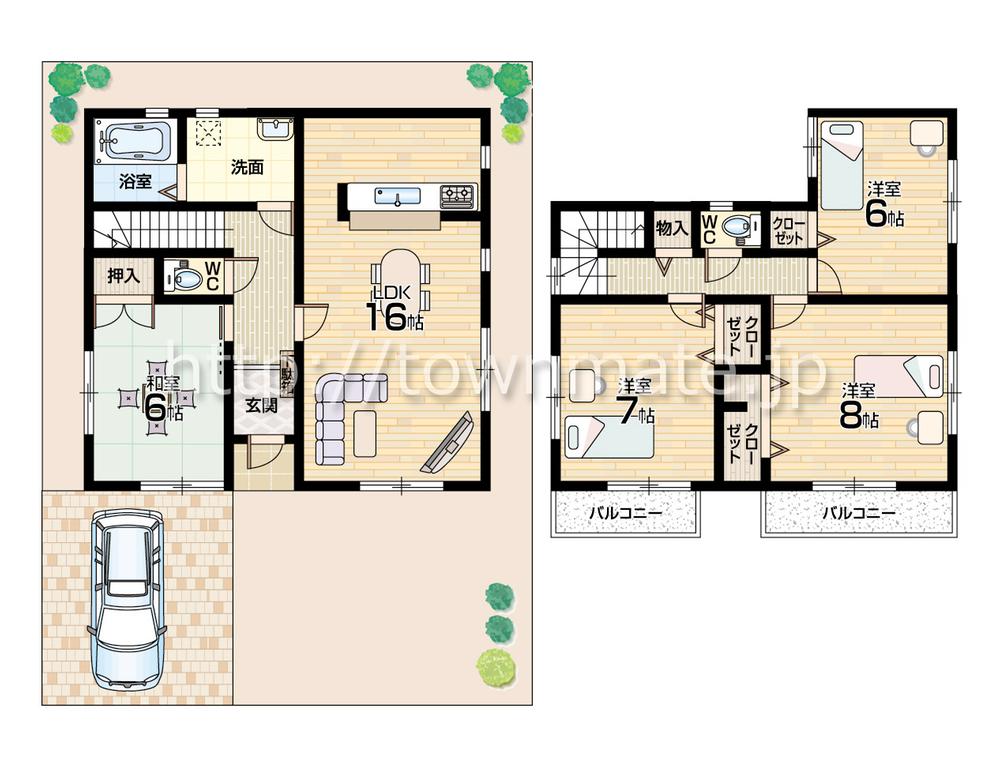 Floor plan. (9 Building), Price 29,900,000 yen, 4LDK, Land area 135 sq m , Building area 100.03 sq m