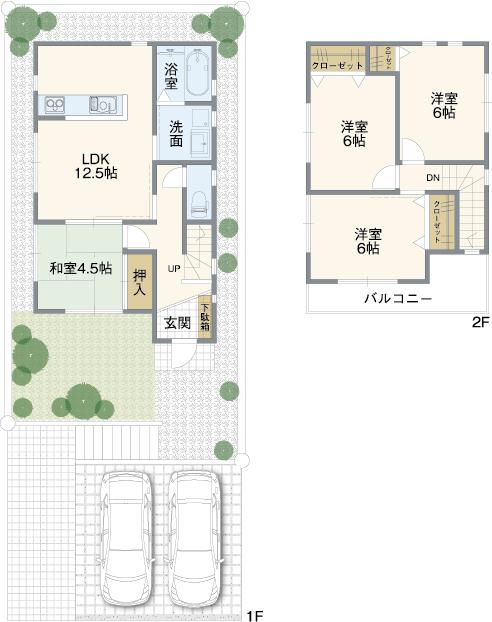 Other building plan example. Building plan example (No. 3 locations) Building price 15.7 million yen, Building area 83.62 sq m