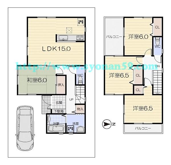 Floor plan. 29,800,000 yen, 4LDK, Land area 98.83 sq m , Building area 95.58 sq m floor plan