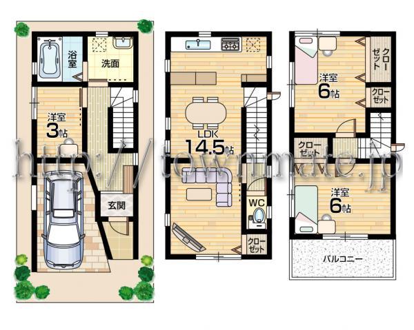 Floor plan. 22.5 million yen, 2LDK+S, Land area 48.96 sq m , Building area 84.24 sq m Floor