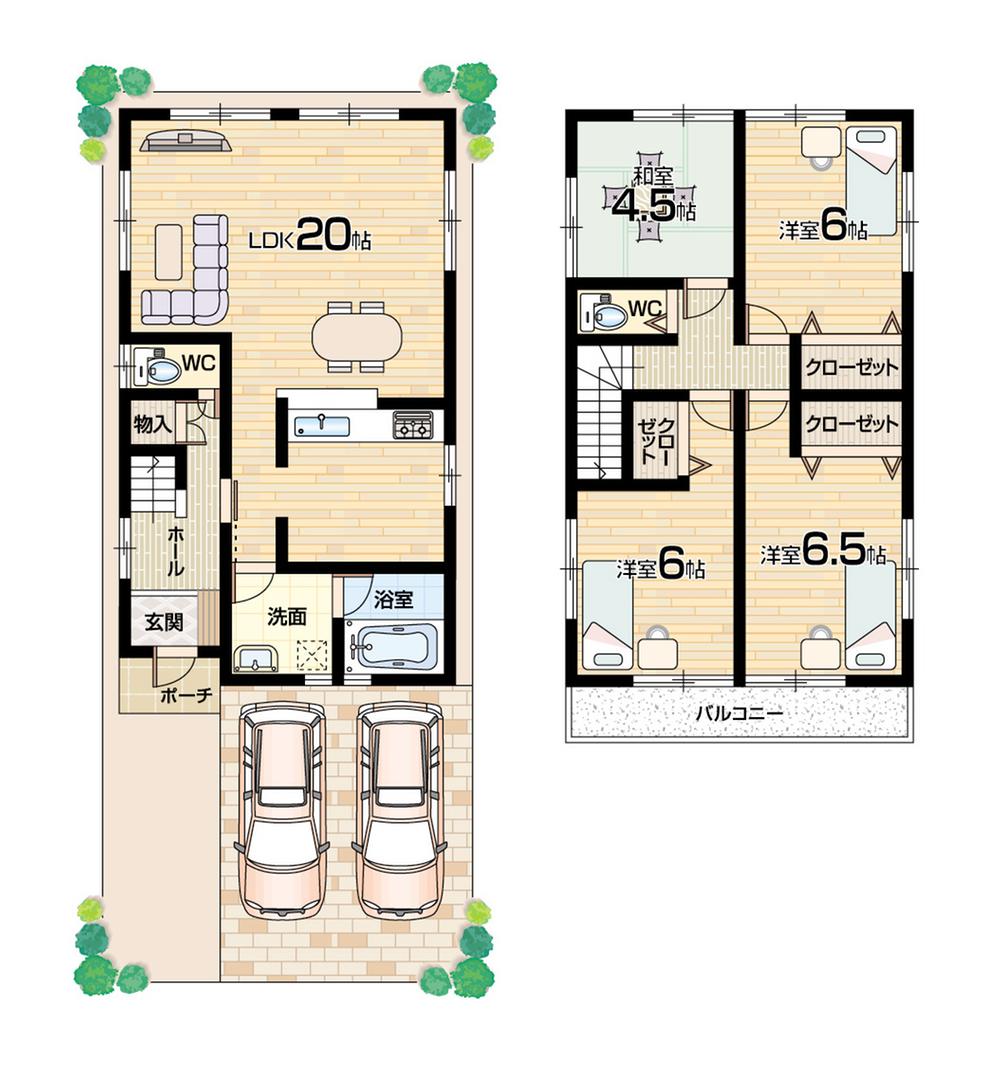 Floor plan. (No. 4 locations), Price 26,900,000 yen, 4LDK, Land area 120.05 sq m , Building area 96.39 sq m