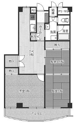Floor plan. 3LDK, Price 11.3 million yen, Occupied area 67.69 sq m , Balcony area 9.28 sq m 2WAY use ◎ is also useful for commuting! The fourth floor because the part is the south-facing, Per diem good by room view is good is available immediately move so we do a renovation!