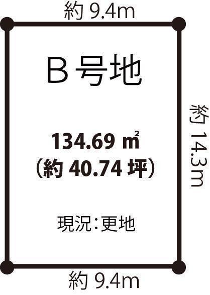 Compartment figure. Land price 33,400,000 yen, Land area 134.69 sq m