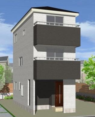 Rendering (appearance). You can 2WAY available! There is a walk-in closet 2 places! Front road per T-shaped intersection where you can secure a wide living space, Out comfort of your car! South ・ Ventilation for Kitaaki good (appearance image)