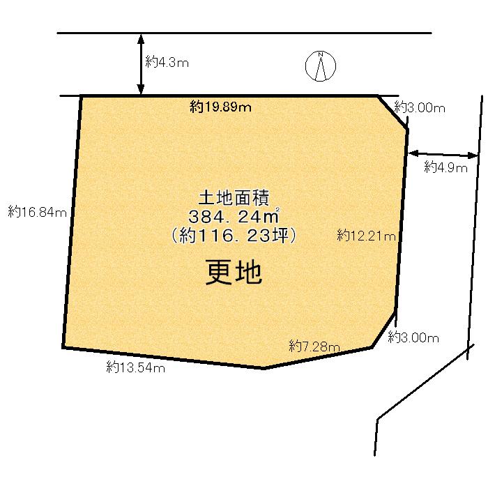Compartment figure. Land price 100 million 16.3 million yen, Land area 384.24 sq m