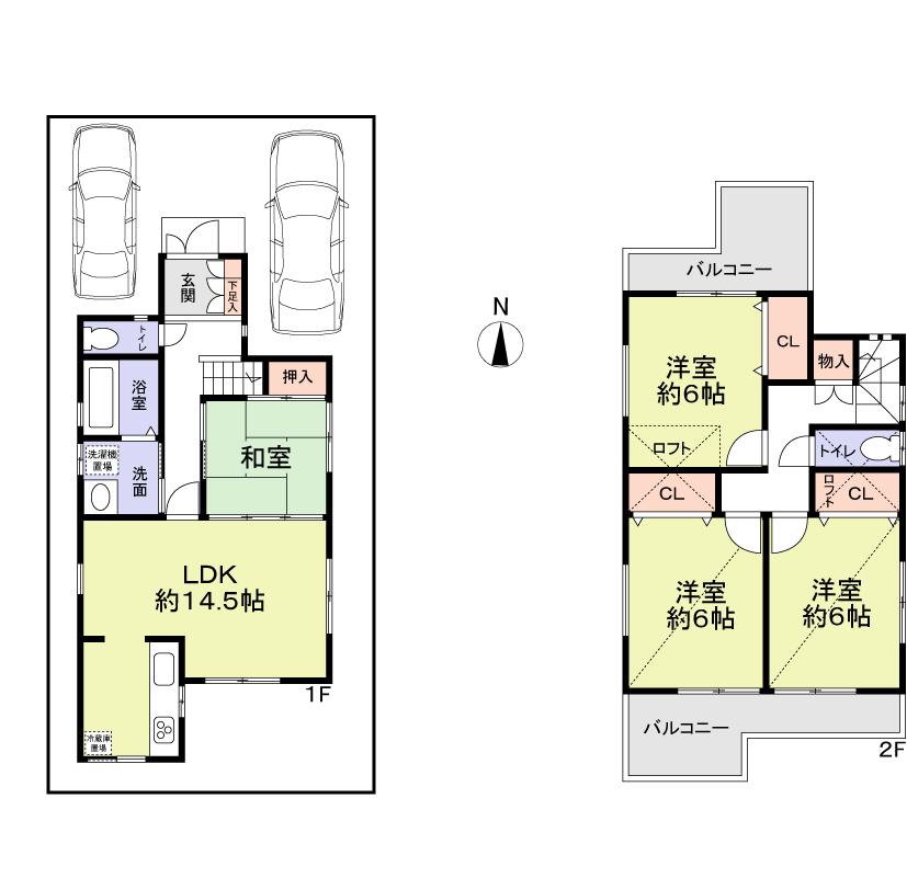 Floor plan. 36,508,000 yen, 4LDK, Land area 104.21 sq m , Building area 90.72 sq m