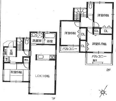 Floor plan. 35,800,000 yen, 4LDK, Land area 109.03 sq m , Building area 95.58 sq m energy saving thermal insulation specifications: is the "charm house" insurance site. LDK is quires about 16, Because it is a popular face-to-face kitchen in dishes also to will feel the warmth of the family, Will it bounce conversations