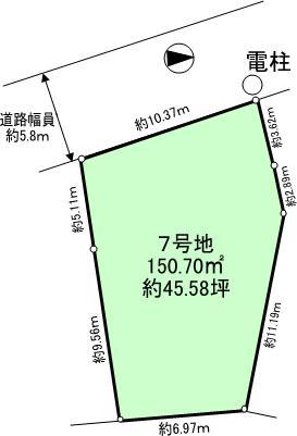 Compartment figure. Land price 33,800,000 yen, Land area 150.7 sq m