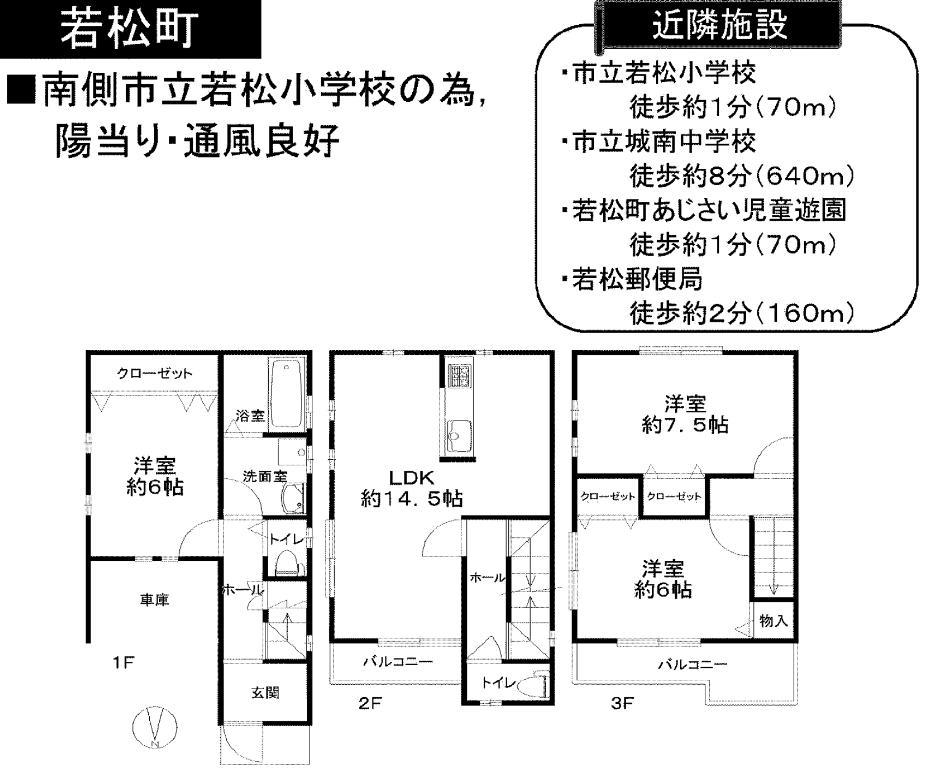 Floor plan. 23.8 million yen, 3LDK, Land area 53.58 sq m , Building area 93.42 sq m