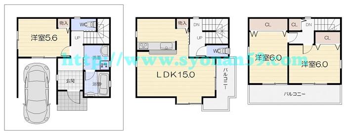 Floor plan. 25,800,000 yen, 3LDK, Land area 60.82 sq m , Building area 93.24 sq m floor plan